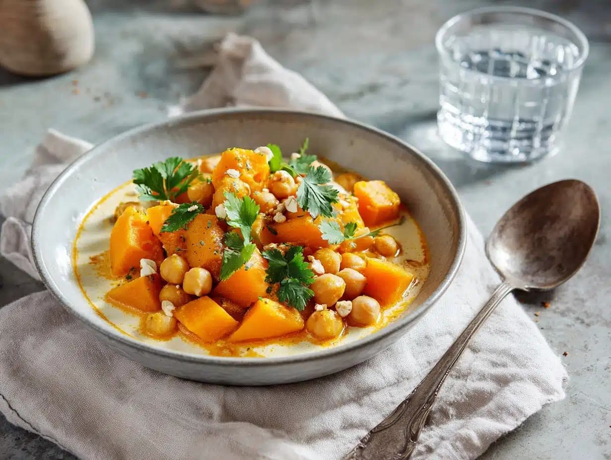 Kürbis-Kichererbsen-Curry: Cremiges Veggie-Rezept